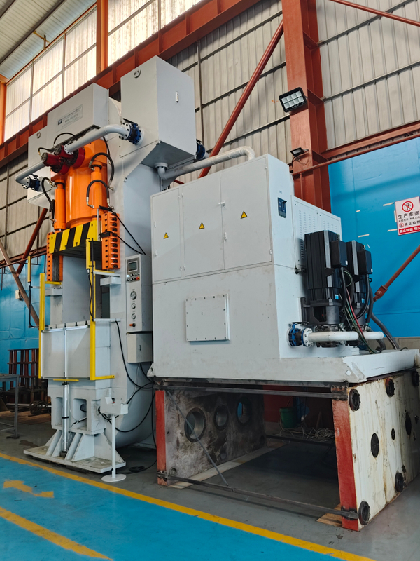 5000T ultra-high pressure steel wire winding hydraulic press-IGBT copper-based radiator cold extrusion